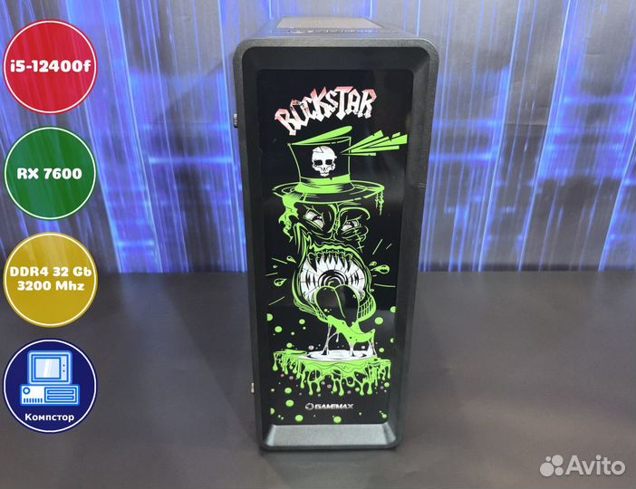 Сборка пк 4к i5-RX7600-32DDR4-OGN0374128956-H610