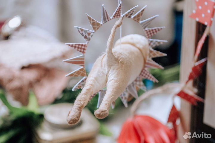 Ватная игрушка. Лев цирковой