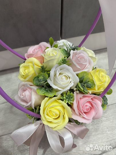Букет из мыльных роз