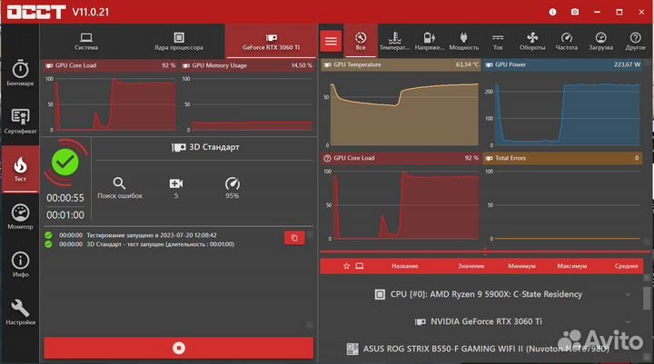 Продаю видеокарту Asus TUF 3060Ti