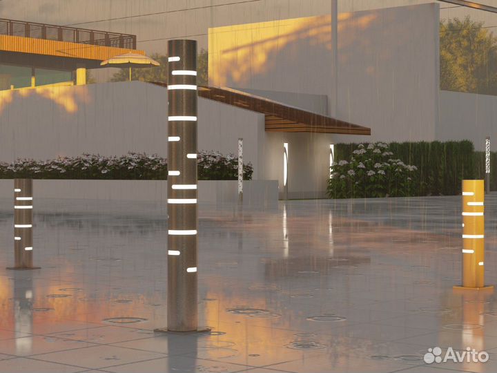 Столб Освещения фонарь садовый уличный