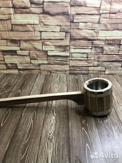 Ковш-черпак для бани 0,25 липа с нержавеющей встав