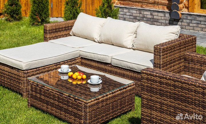 Комплект иск. ротанг grand vicky коричневый