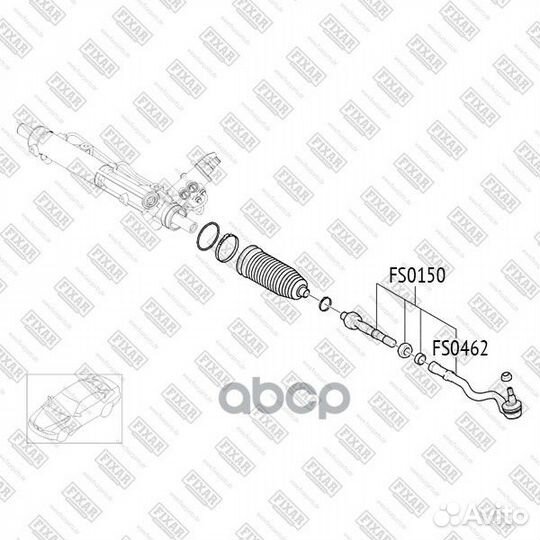 Наконечник рулевой тяги левый/правый BMW X5 00