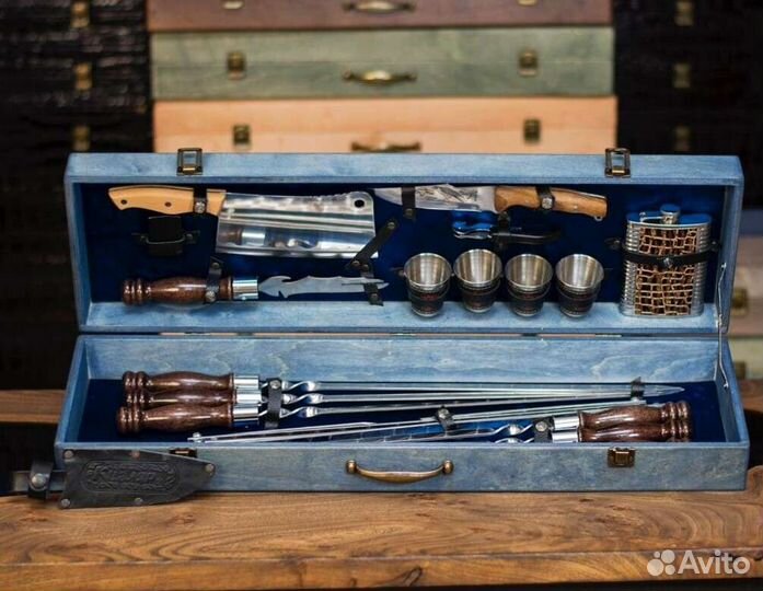 Набор подарочный для барбекю в чемодане