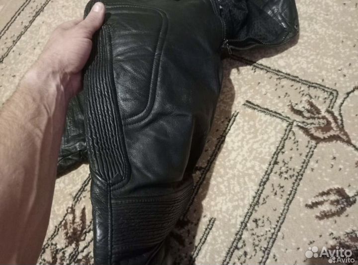 Мотобрюки кожаные