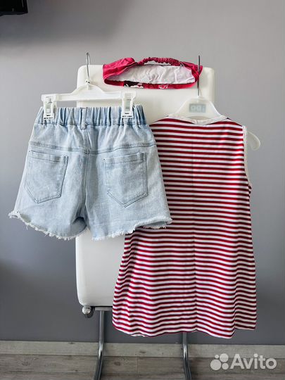 Летние вещи на девочку пакетом 116 122 6-7 лет