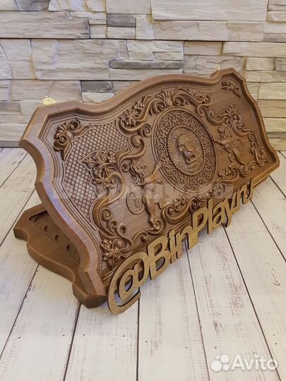 Нарды резные Ивановские Лев, бук