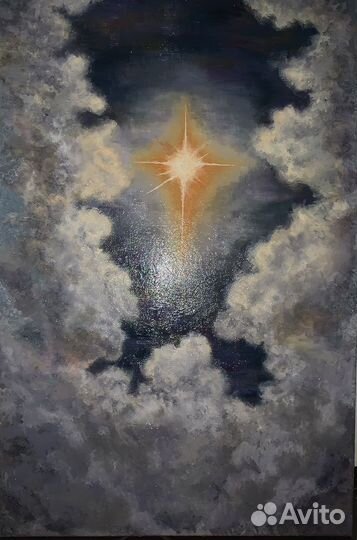 Картина маслом Облака 40/60см