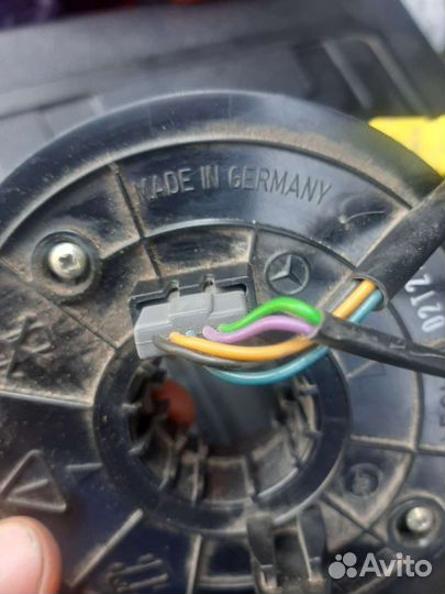 Подрулевой шлейф. Датчик угла поворота руля w210