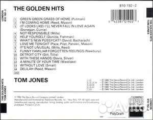 Tom Jones – The Golden Hits CD новый London Record