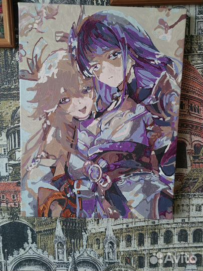 Картина по номерам Сейлор Мун и Геншин Аниме
