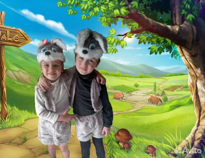 Костюмы зайчиков, лисичек, волков