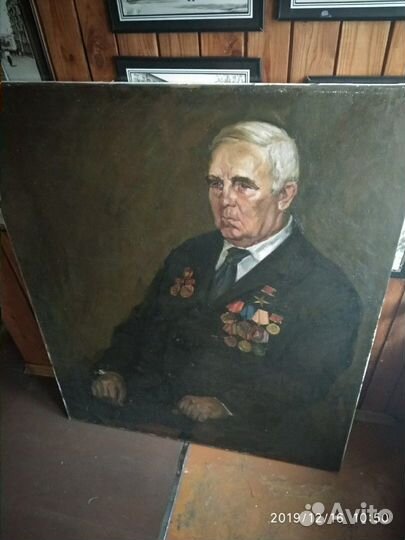 Огромная картина Герой труда. Худ. Гнездин В.И