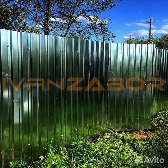 Забор из профнастила оцинкованный в Фурманове