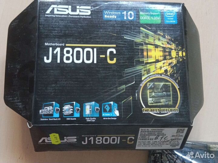 Материнская плата asus J1800I- C