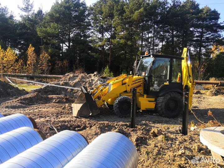 Услуги экскаватора погрузчика. И манипулятора