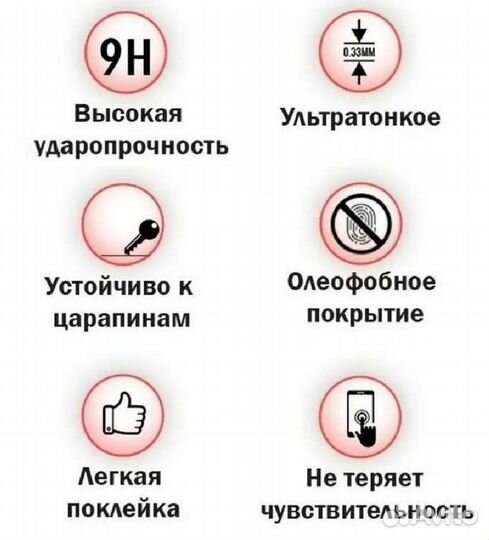 Противоударное защитное стекло на телефон