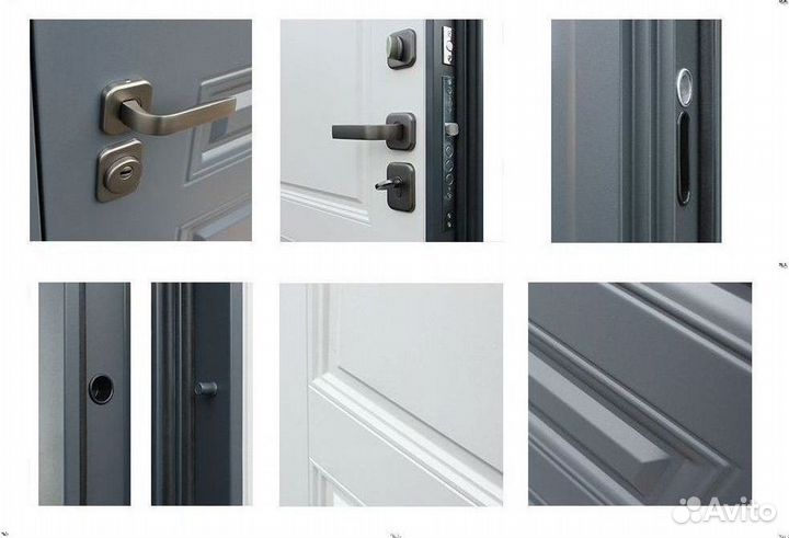 Дверь входная серая металлическая Барселона