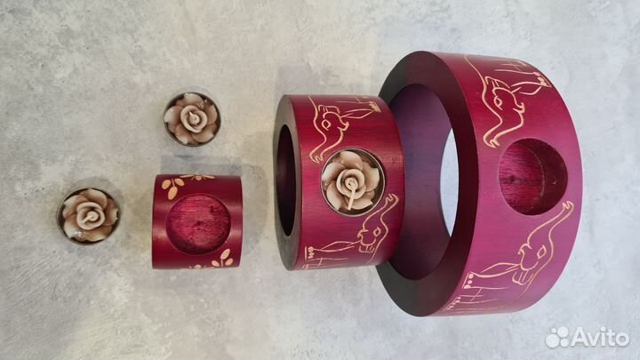 Подсвечник деревянный