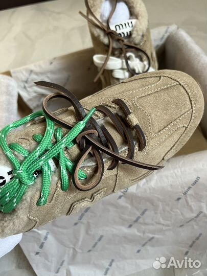 Кеды с мехом miu miu