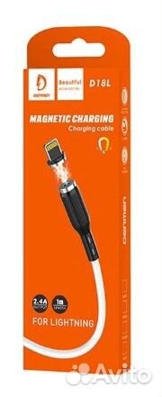 Магнитный кабель Denmen Lightning Type C