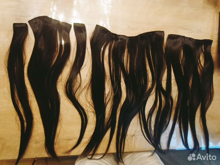 Волосы на заколках цвет 4 шоколад