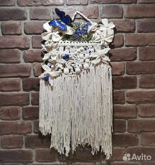 Макраме панно на керамической основе