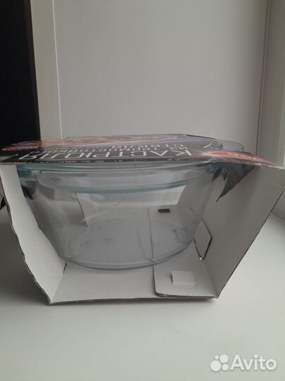 Кастрюля с крышкой из термостойкого стекла