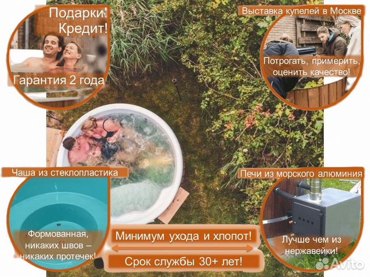 Купель композитная с подогревом N6473P/3