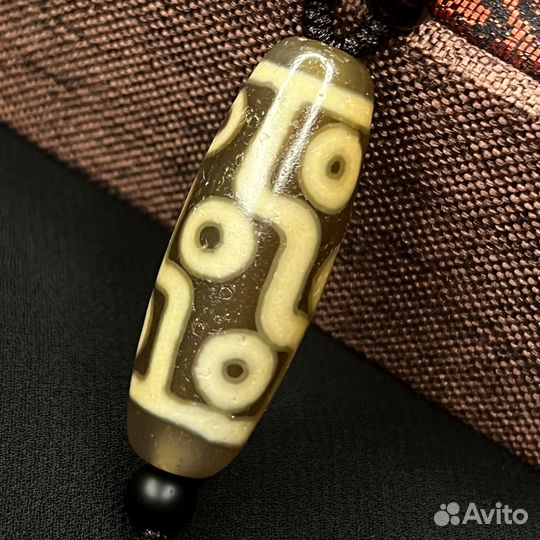 Амулет бусина Дзи 9 глаз Тибет кулон