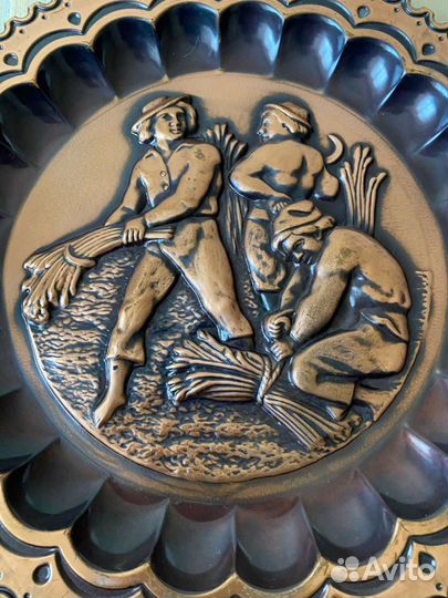 Медное панно. Италия. Винтаж
