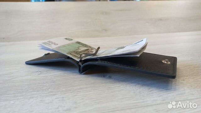 Зажим для денег из натуральной кожи ручной работы