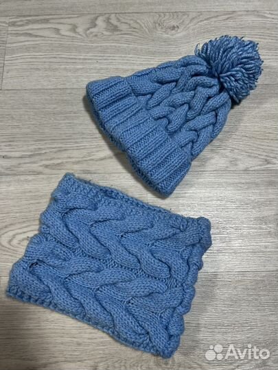 Комплект шапка и снуд женский