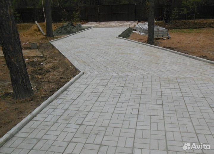 Плитка тротуарная+благоустройство и укладка