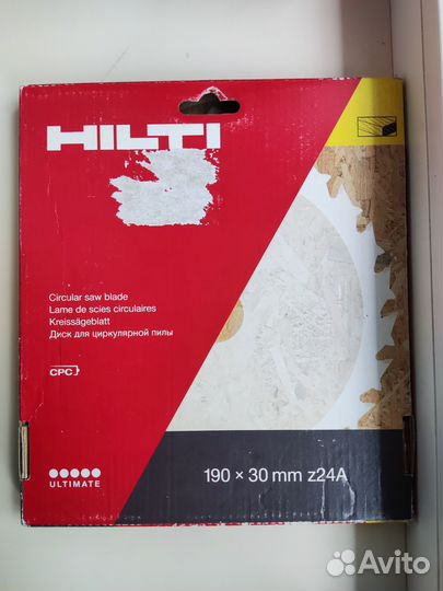 Диск для циркулярной пилы hilti