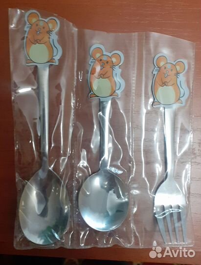 Детские ложка,вилка(набор)новые.китай