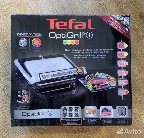 Электрогриль Tefal Optigrill+ GC712D34 серебристый