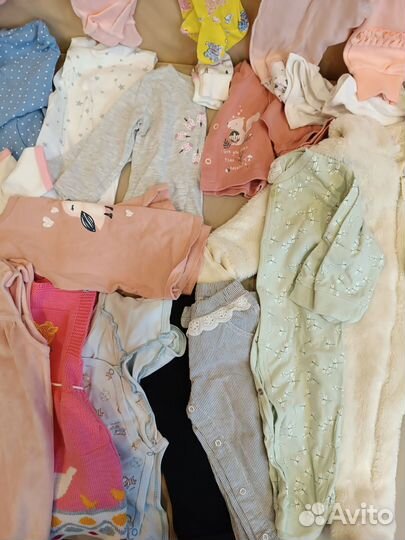 Пакет вещей на девочку от 0-6мес