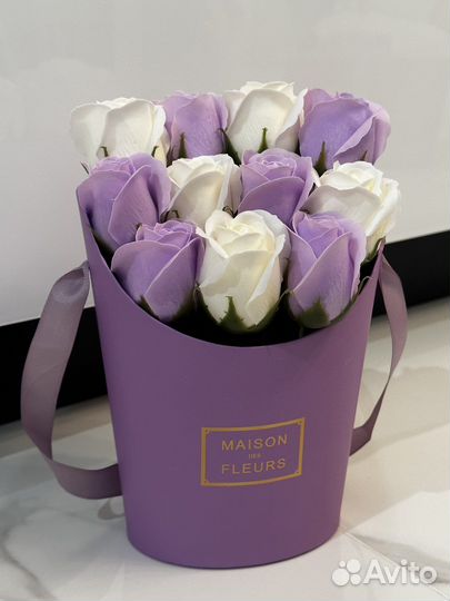 Букет из мыльных роз