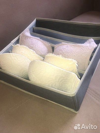 Органайзер для хранения белья. серый, бежевый