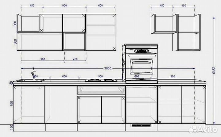 Кухня на заказ по индивидуальным размерам