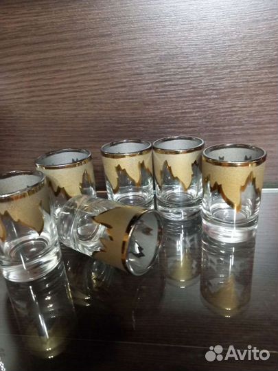 Винтаж. Наборы для водки, хрусталь, цветное стекло