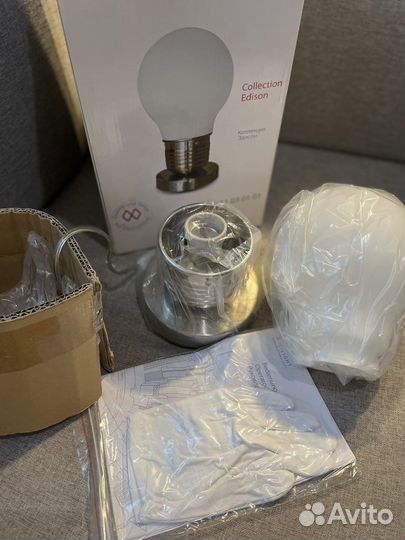 Лампа ночник настольная в виде лампочки эдисон