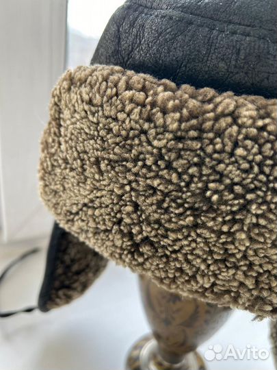 Зимняя мужская шапка из натуральной овчины