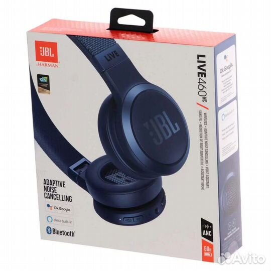 Наушники накладные Bluetooth JBL Live 460 NC Blue