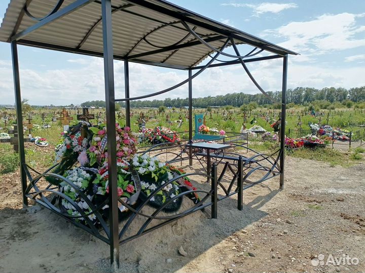 Ограды на кладбище,столы,лавки,навесы(беседки)