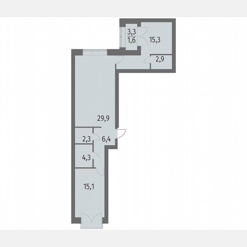2-к. квартира, 77,9 м², 9/13 эт.