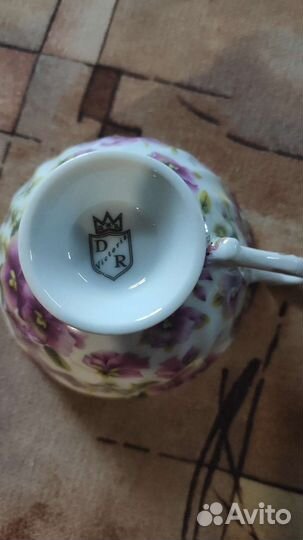 Чашка с блюдцем фарфор