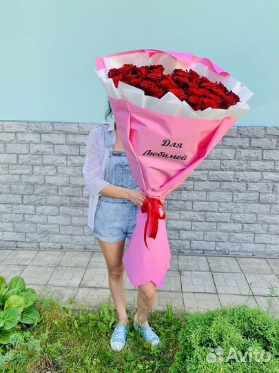 Букеты гиганты из роз